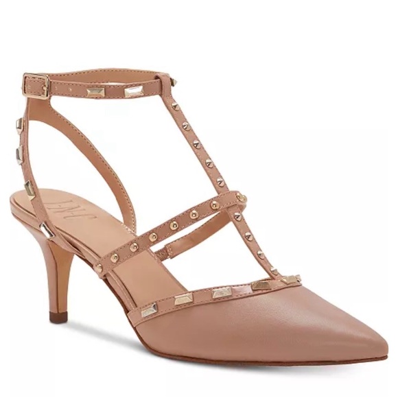 INC International Concepts Shoes - I.N.C. International Concepts Carma Pointed Toe Studded Kitten Heel Pumps